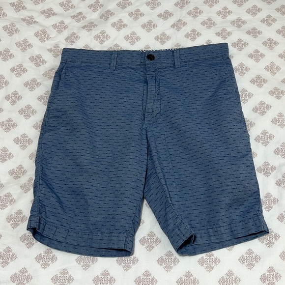 Banana Republic Cotton Denim Blue Arrow Shorts - Picture 1 of 9